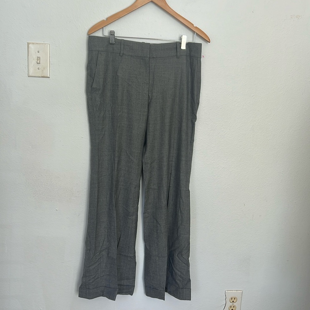 Ann Taylor Sits Low On The Waist Wide Leg Pants 8 Taupe Stretch